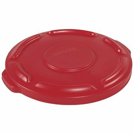 BSC PREFERRED Rubbermaid Brute Flat Trash Can Lid - 10 Gallon, Red H-1855R